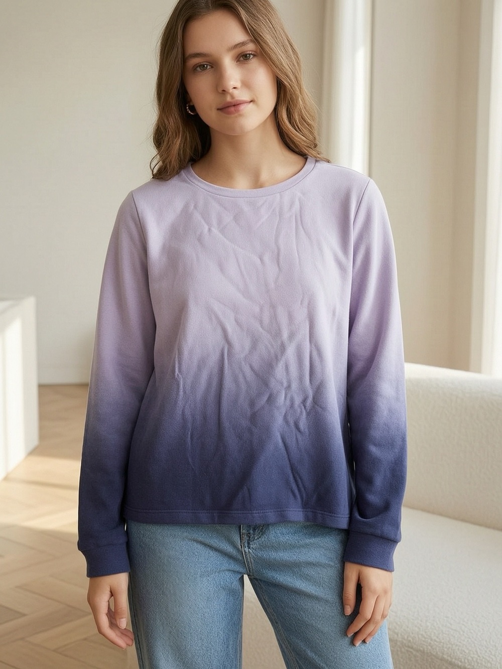 Old Navy Lavender Ombre Long Sleeve Tee